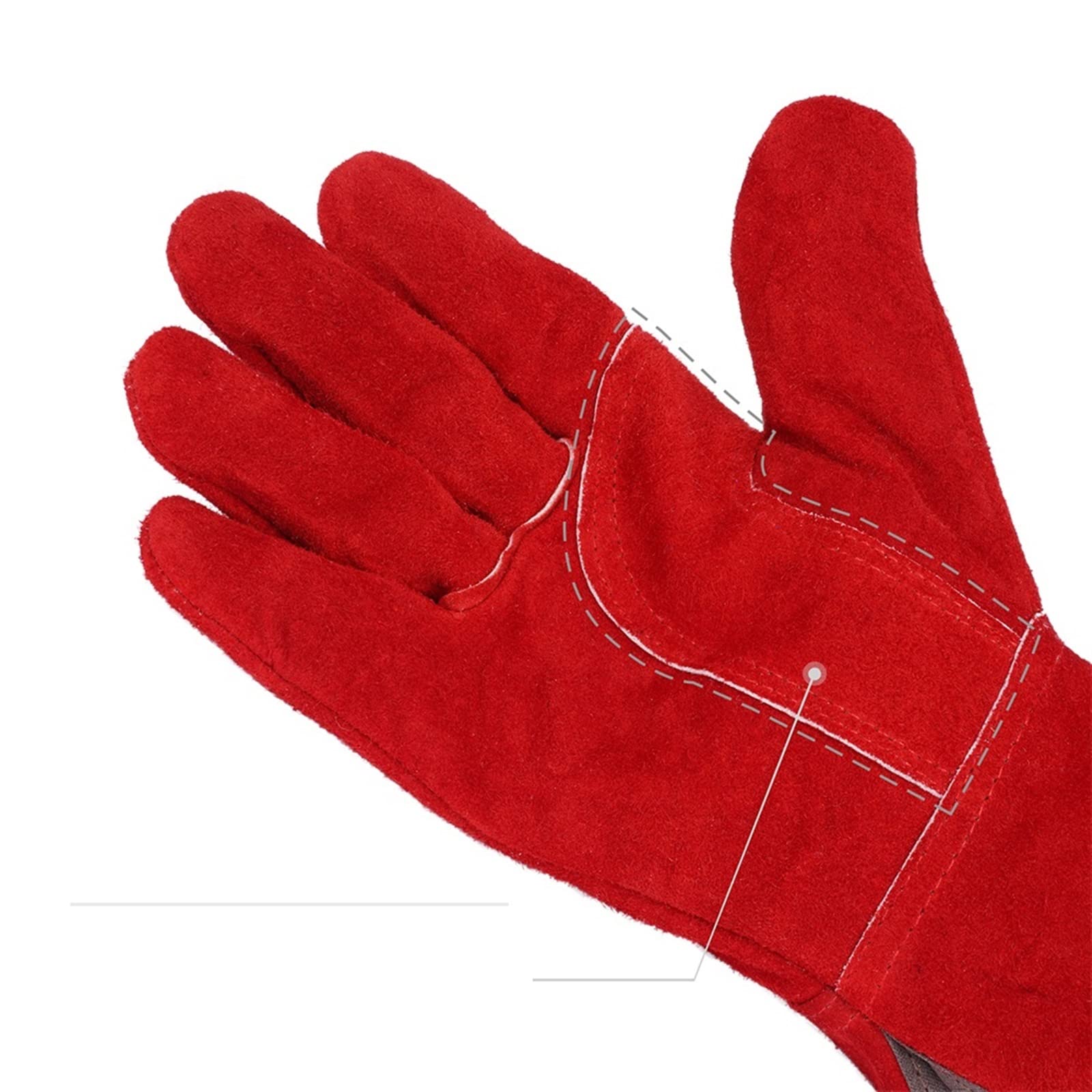XTYPE I Guanti in semipelle saldata Sono Resistenti al Calore e Adatti per Cucinare/cuocere al Forno/Camino/manipolazione di Animali/Barbecue