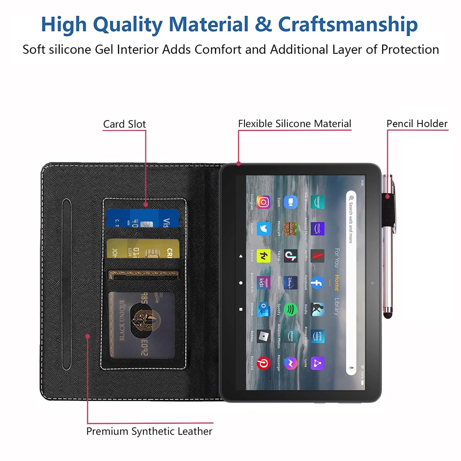 Amazon.co.jp: stmedazm ケース Amazon Kindle Fire 7タブレット用 (7