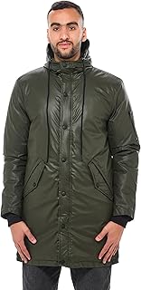 جاكيت واقي من الرياح بجيوب أمامية للرجال من ريفين - لون زيتي غامق