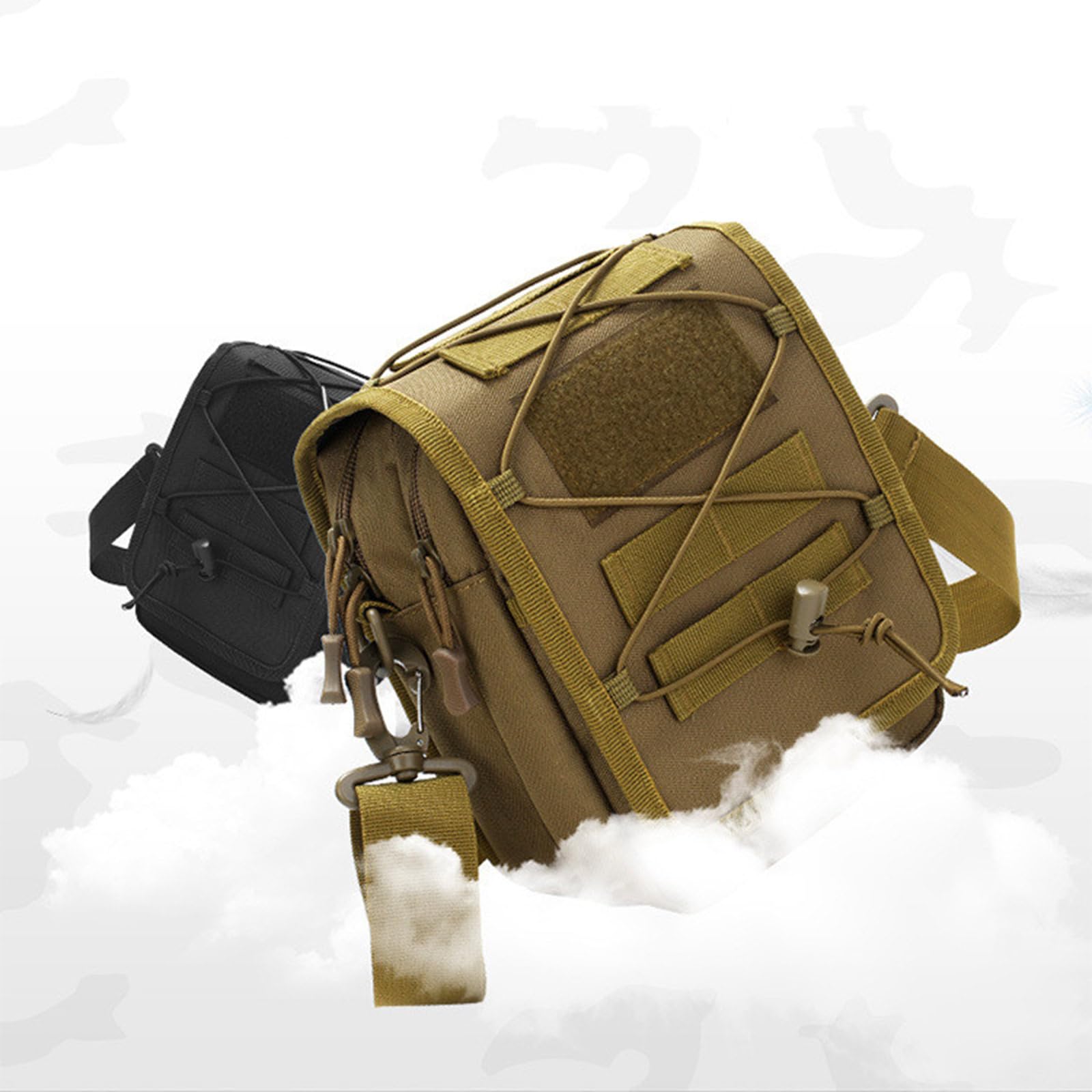 Borsa da esterno piccola borsa tattica borsa a tracolla in nylon impermeabile per campeggio escursionismo lavoro all'aperto