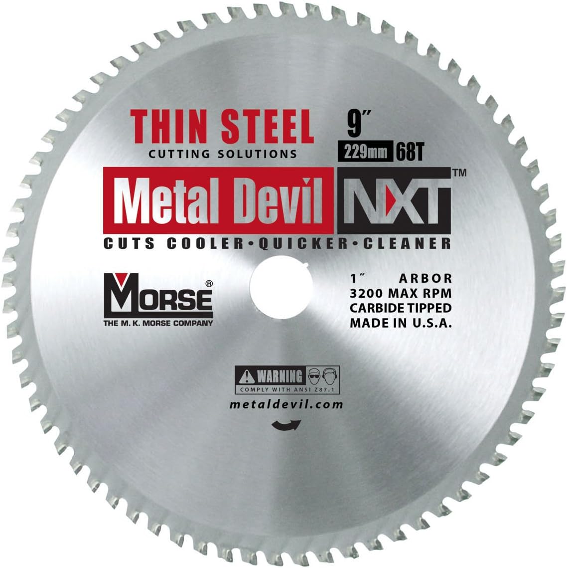 Amazing 🔥 MK Morse CSM968NTSC Metal Devil NXT Metal Cutting Circular Saw Blade, Thin Steel, 9-Inch Diameter, 68 TPI, 1-Inch Arbor