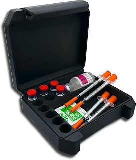 3ml Vial Storage Case – 10 Slot Organizer for Peptide, GLP-1, Insulin – Holds 3ml Vials + Syringes – Snap-Latch Lid – Compact & Stackable Travel Case