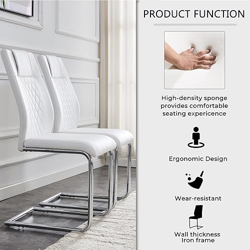 Miniatura 6 de Juego de 6 sillas de mesa de comedor para 6, juego de 6, moderno juego de comedor con mesa de comedor de mármol de 63 pulgadas, sillas tapizadas de