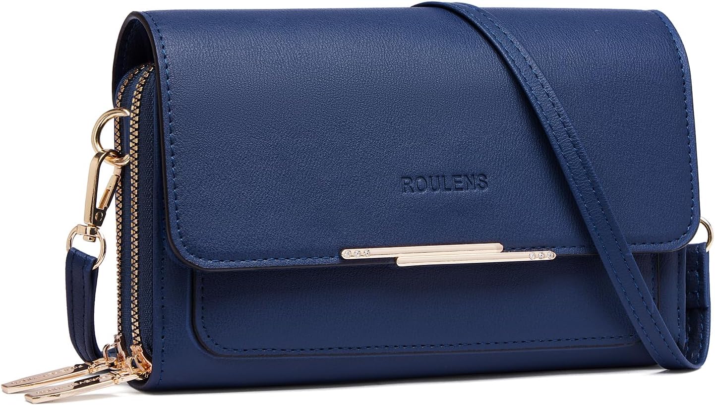 Roulens Small Crossbody Bag for Women,Cell Phone Purse Women's Shoulder Handbags Wallet Purse with Credit Card Slots
