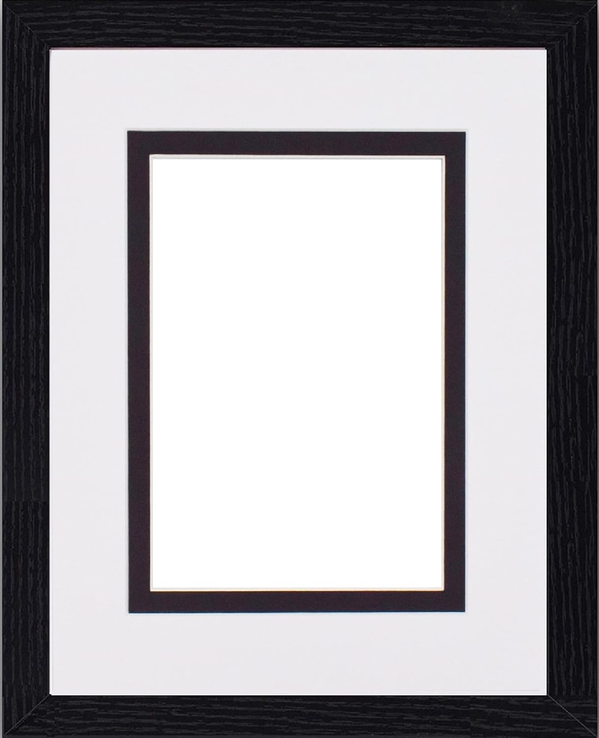 FRAME EAZY Black Double Mount Photo Frame Picture Poster Certificate Frames With Perspex Sheet