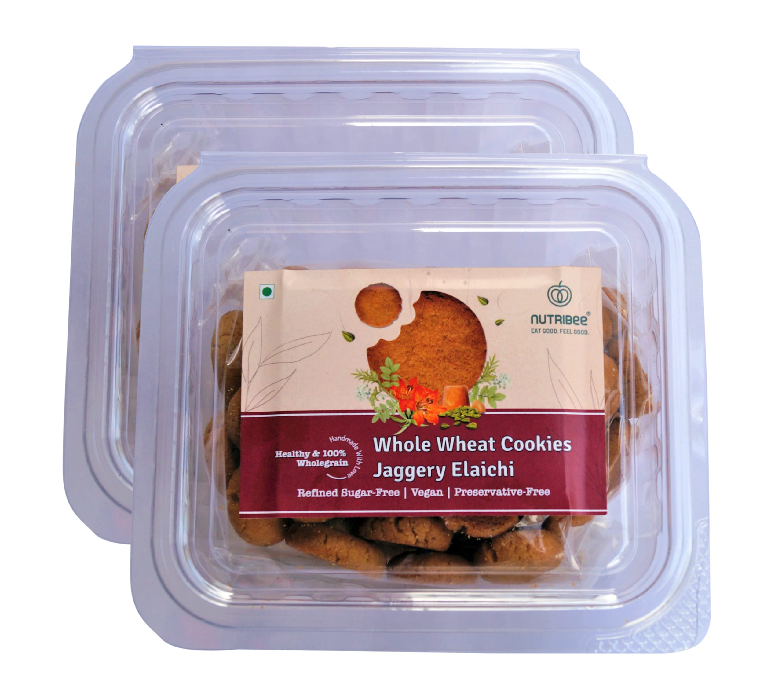 100% Whole Wheat Jaggery Elaichi Cookies | Refined Sugar-Free | Eggless | No Maida | No Preservatives | Fibre Rich (360) (B09JWMB8GK) Amazon Price History, Amazon Price Tracker