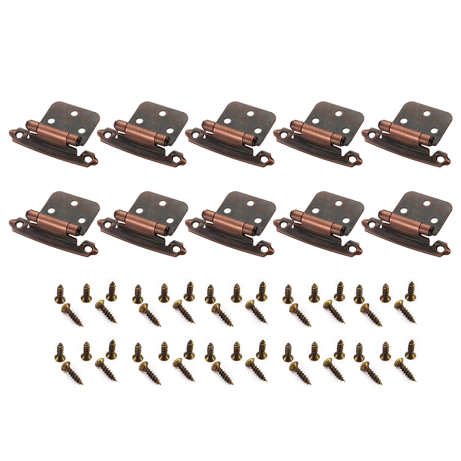 10Pcs Closing Hinges Inset Antique Cabinet Hinge Decorative Hardware for Kitchen/Bathroom/Furniture Cabinets Antique Closing Hinges