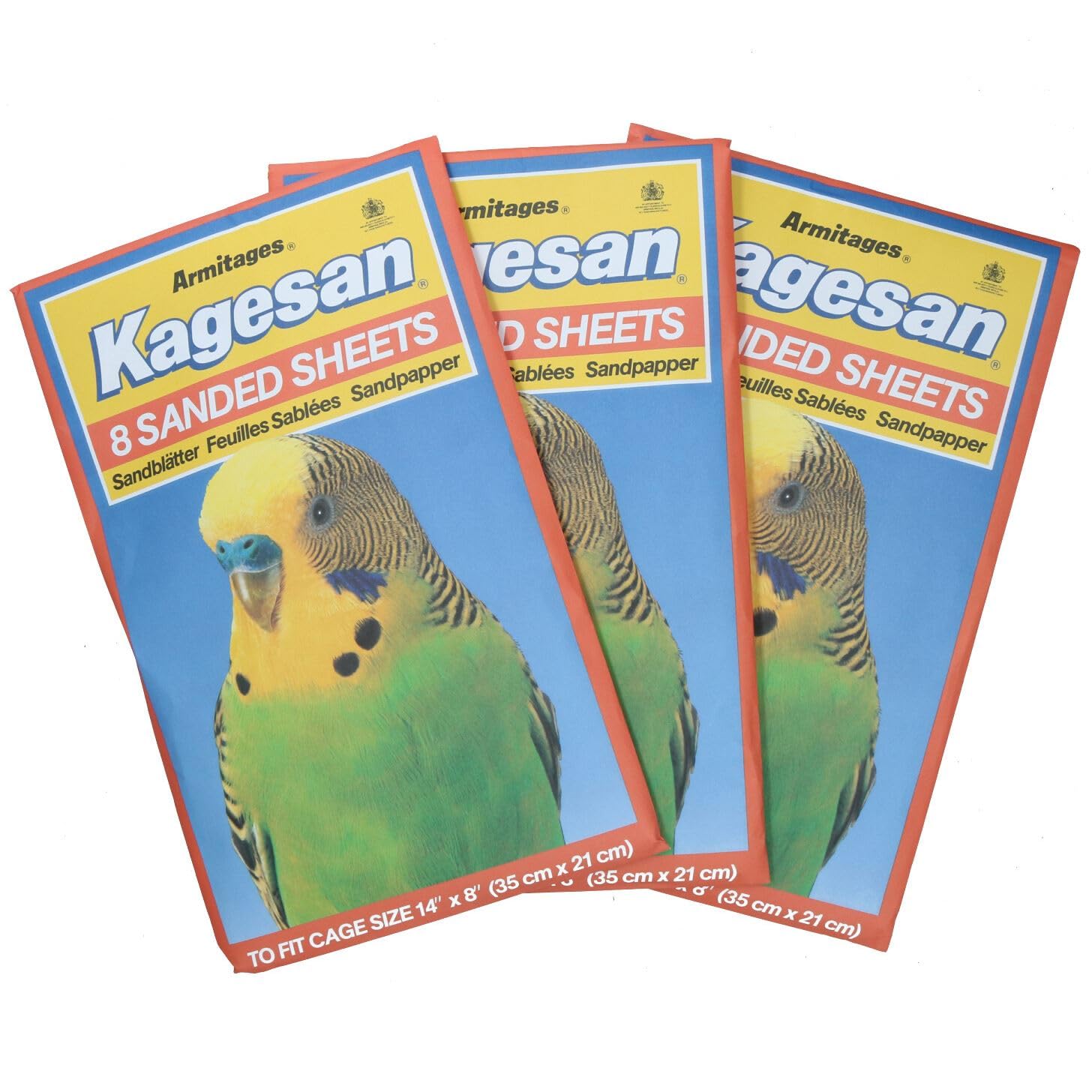 AB Tools Lot de 24 feuilles de papier abrasif pour cage à perruches 21 x 35 cm
