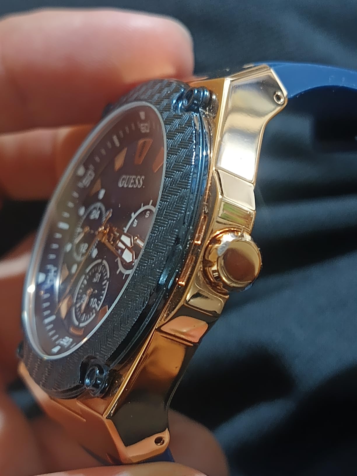 Estrutura de aço do Guess Cronógrafo cinza gunmetal
