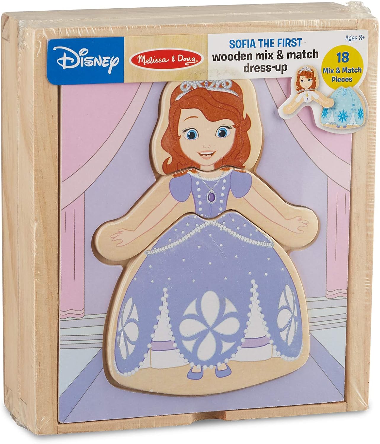 Melissa & Doug Sofia Mix and Match Dress-Up Wooden Play Set (18 pcs)