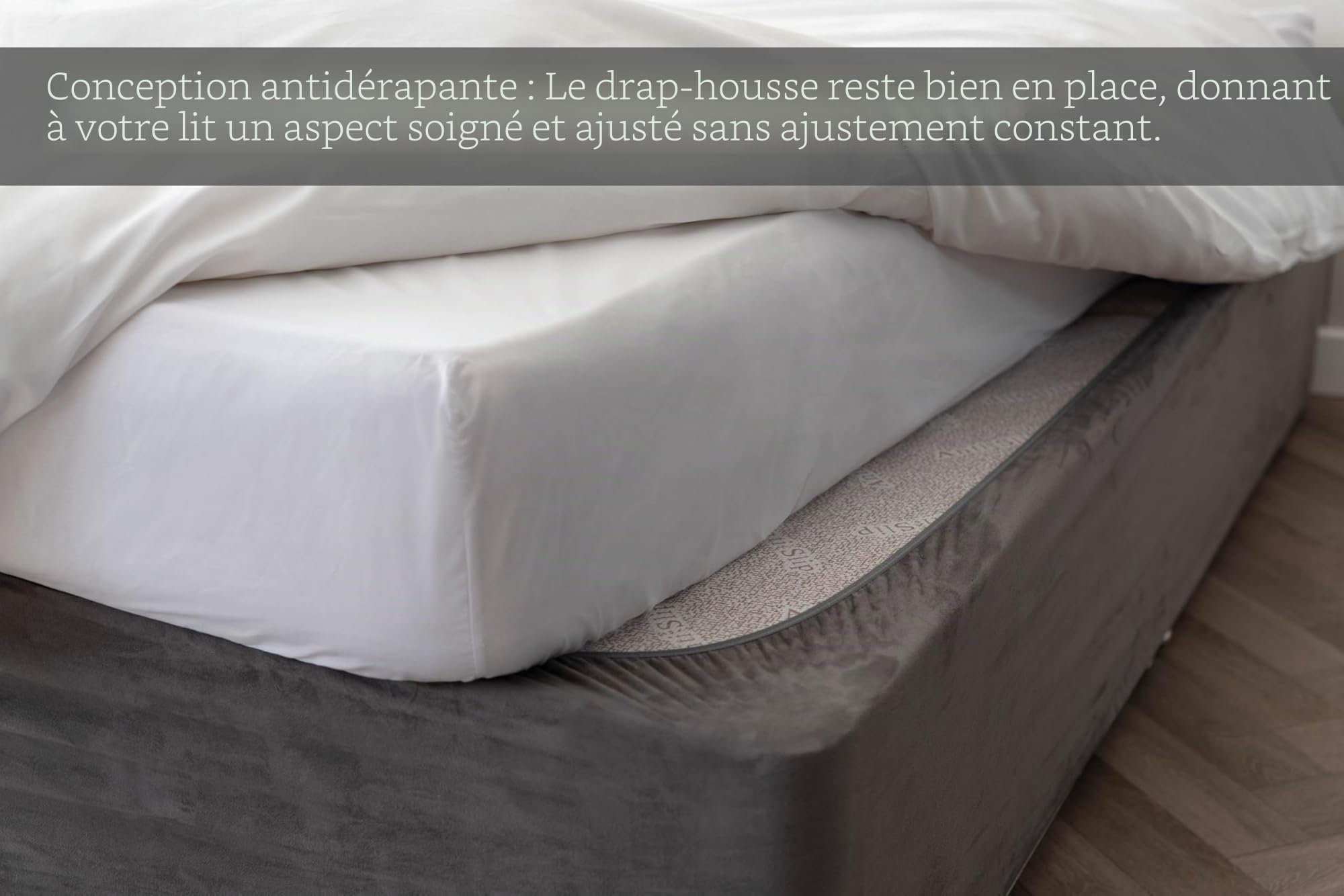 Belledorm - Tour de lit extra large (48,3 cm) - Transforme votre base de lit - Imitation daim de luxe, lin, King