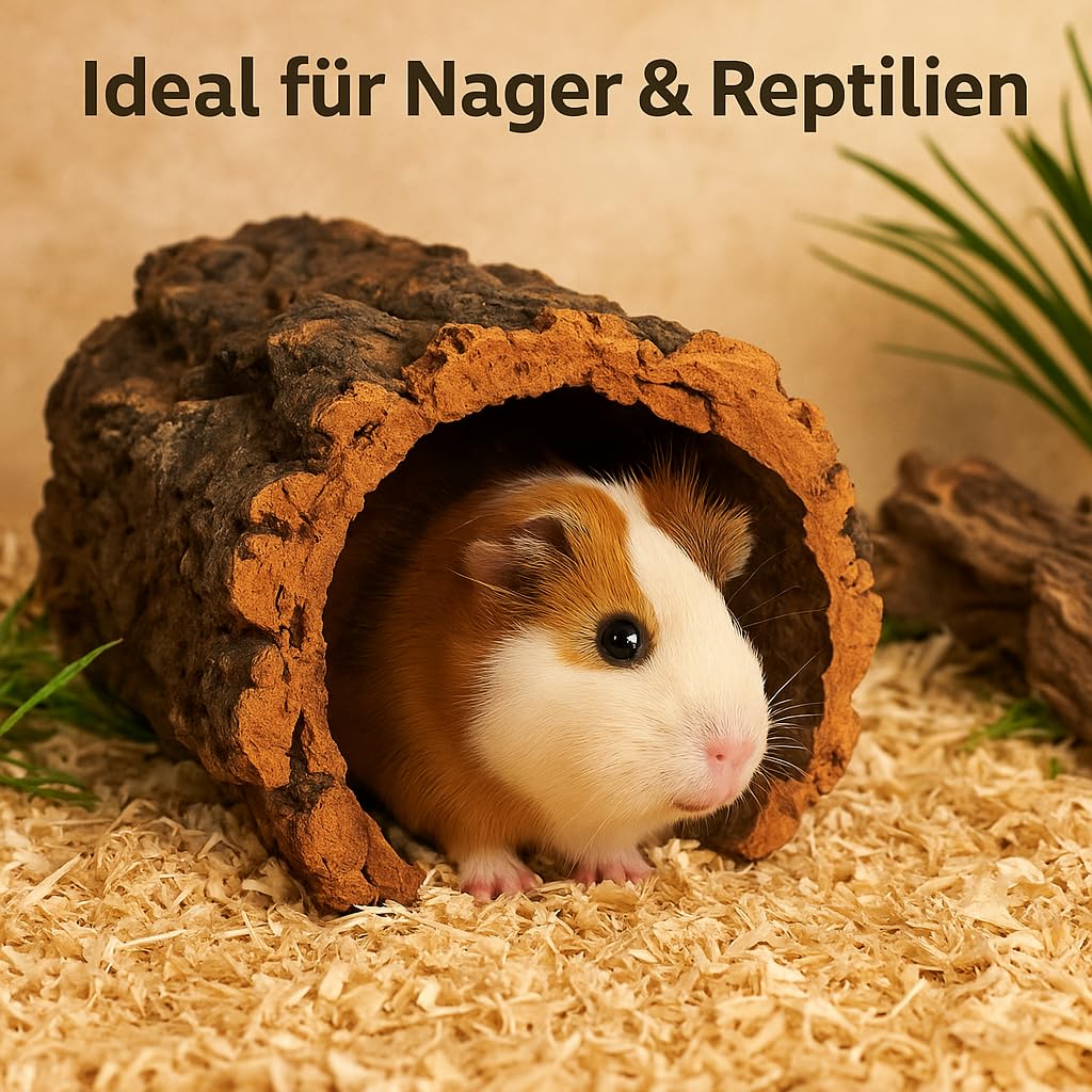 Korkröhre SAHAWA Baumstammtunnel øca.10-15 cm Länge ca. 25-30 cm für Nager und Exoten… braun