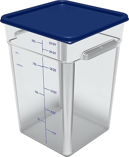 Miniatura 7 de Carlisle FoodService Products Squares - Recipiente cuadrado para almacenamiento de alimentos con diseño apilable para catering, bufés, restaurantes,