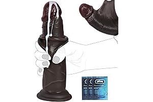 1.9' Diam Black Realistic Dildos for Women