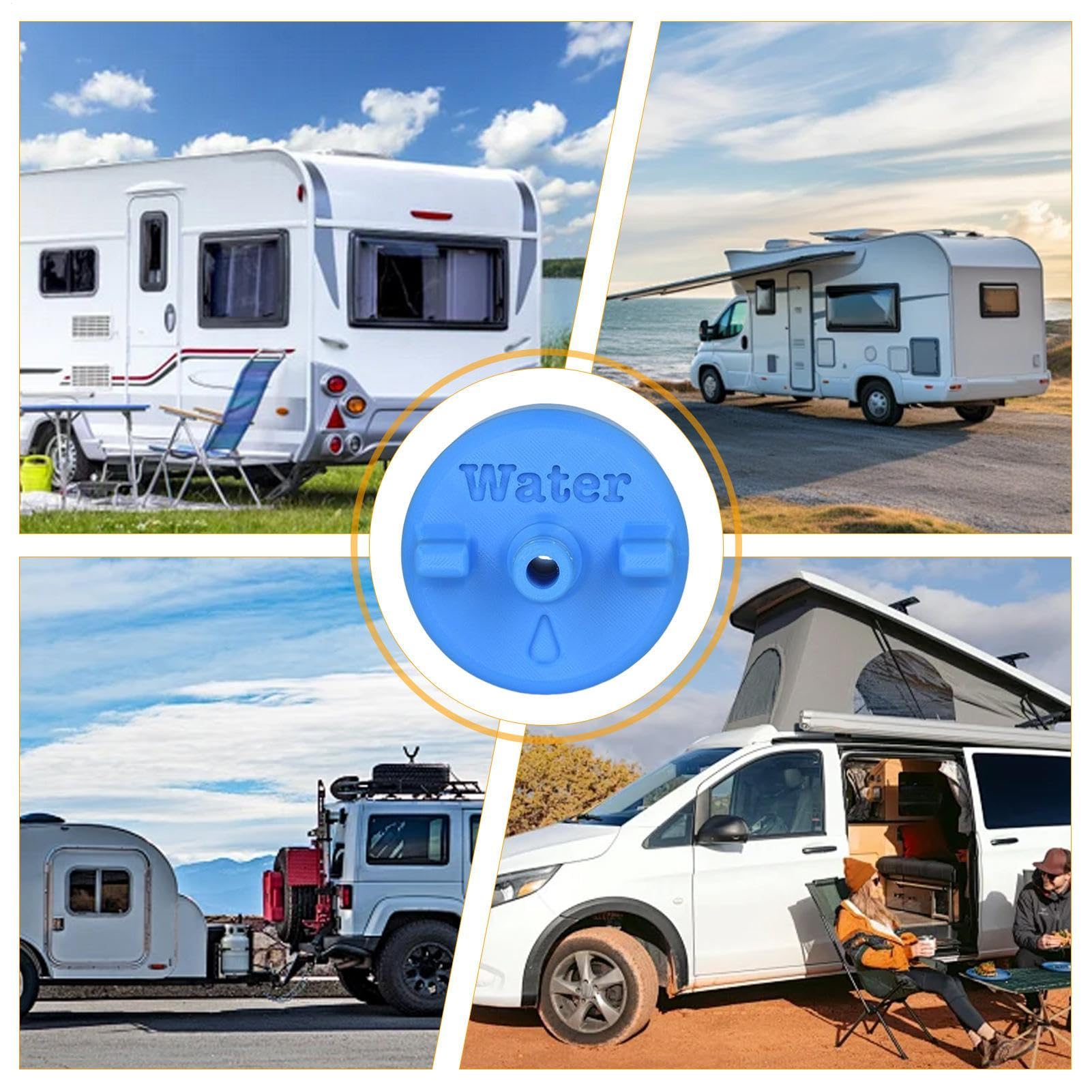 Ingresso Acqua da Rete per | Ingresso Collegamento Acqua per Sostituzione - Adattatore a Innesto Rapido per Roulotte Idratazione Esterna Camping Viaggio