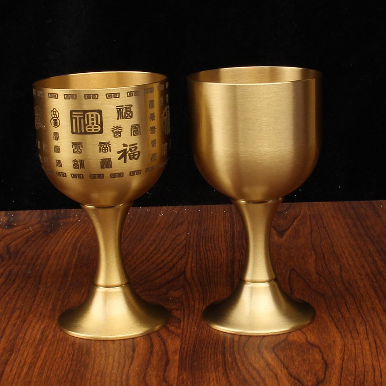 NBKLSWSUI Handmade Brass Brass Goblet Sculpture For Men's Office Desk&man Cave Vintage Decor Unique Feng Shui