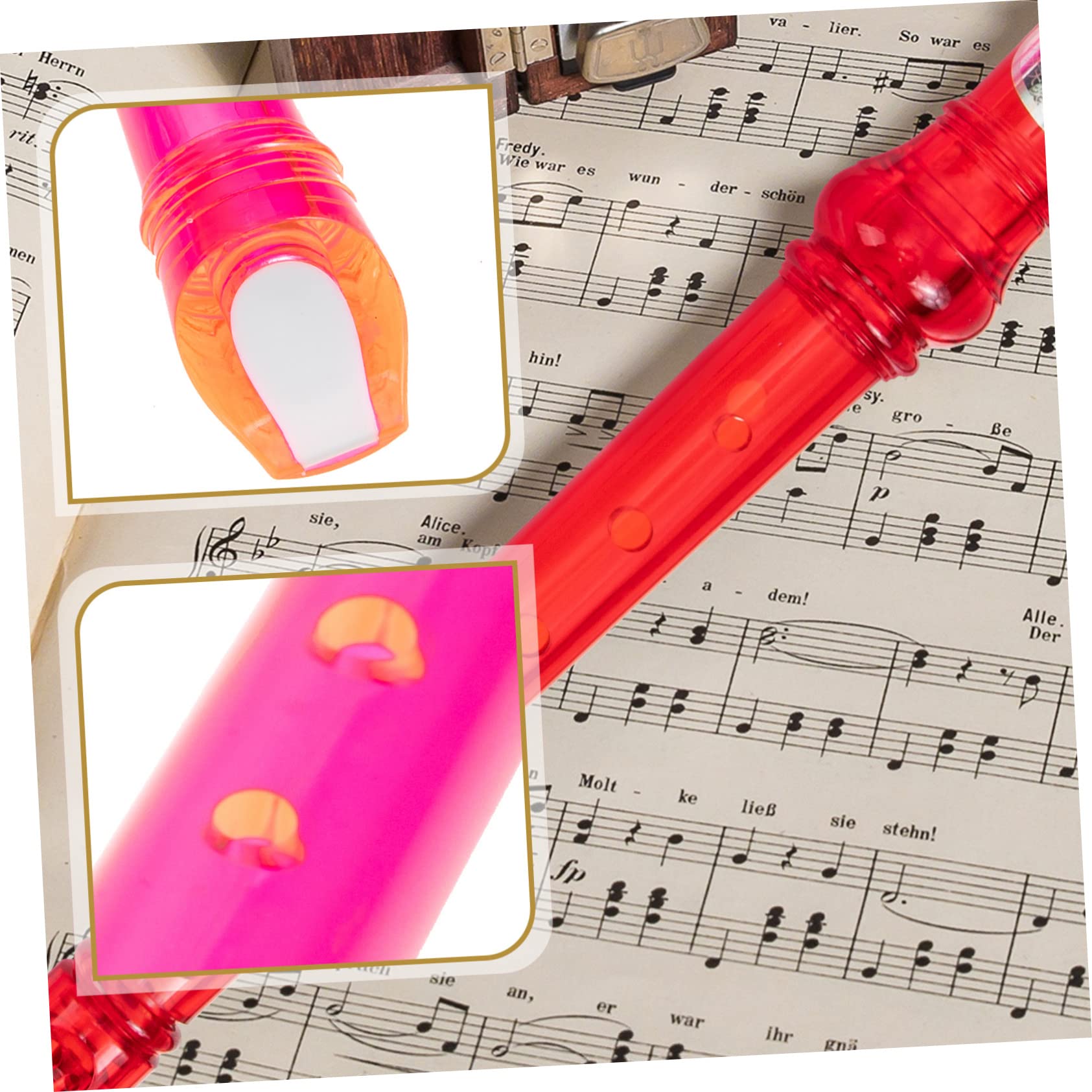 Milisten 4Sets Clarinet Beginner Easy to Play Resin Musical Instrument for Includes Recorders for Classroom Practice