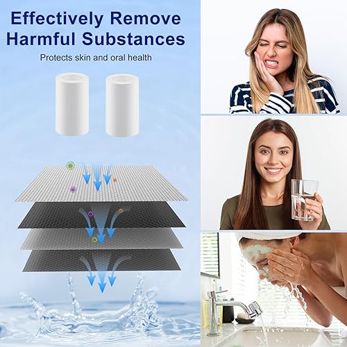 Miniatura 3 de Filtro de agua de montaje en grifo para fregadero, elimina flúor y cloro metales pesados, filtro giratorio de 720 con 2 filtros de repuesto, 2 modos