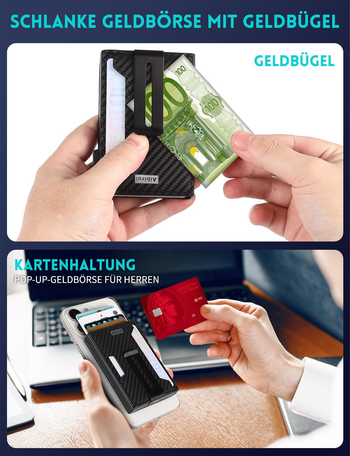 Portafoglio magnetico per cellulare, con 8 scomparti per carte di credito, protezione RFID da 4000 g, con clip per denaro, ultra sottile, per iPhone serie 17/16/15/14/13/12, Senza supporto, 11