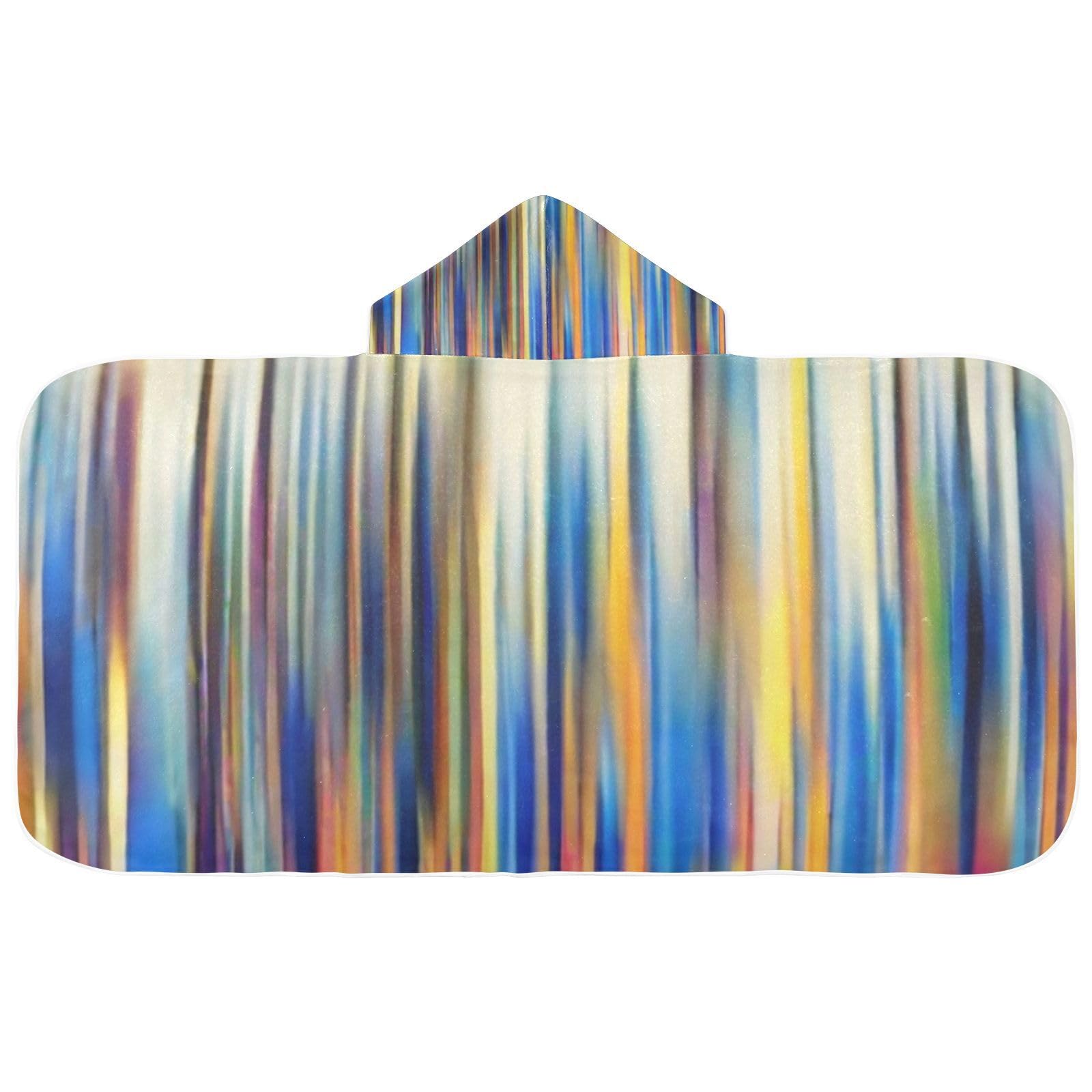 Kigai Colorful Pattern Hooded Beach Towel for Kids Soft Absorbent Quick Dry Bath Towel with Hood Lightweight Toddler Shower Pool Bath Wrap for Boys Girls