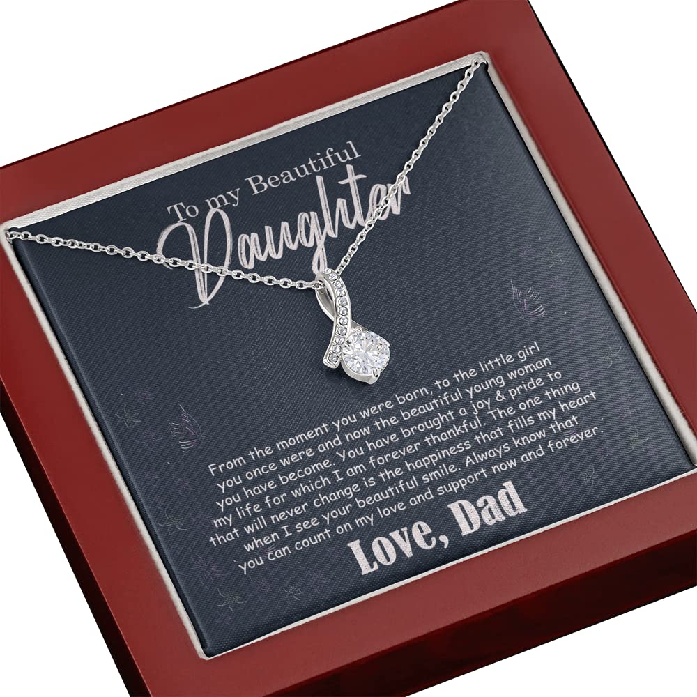 Daddy necklace, necklace daughter from dad, daughter necklace from dad, daddy daughter necklace, dad to daughter necklace, necklace my daughter includes Message Card and Gift Box