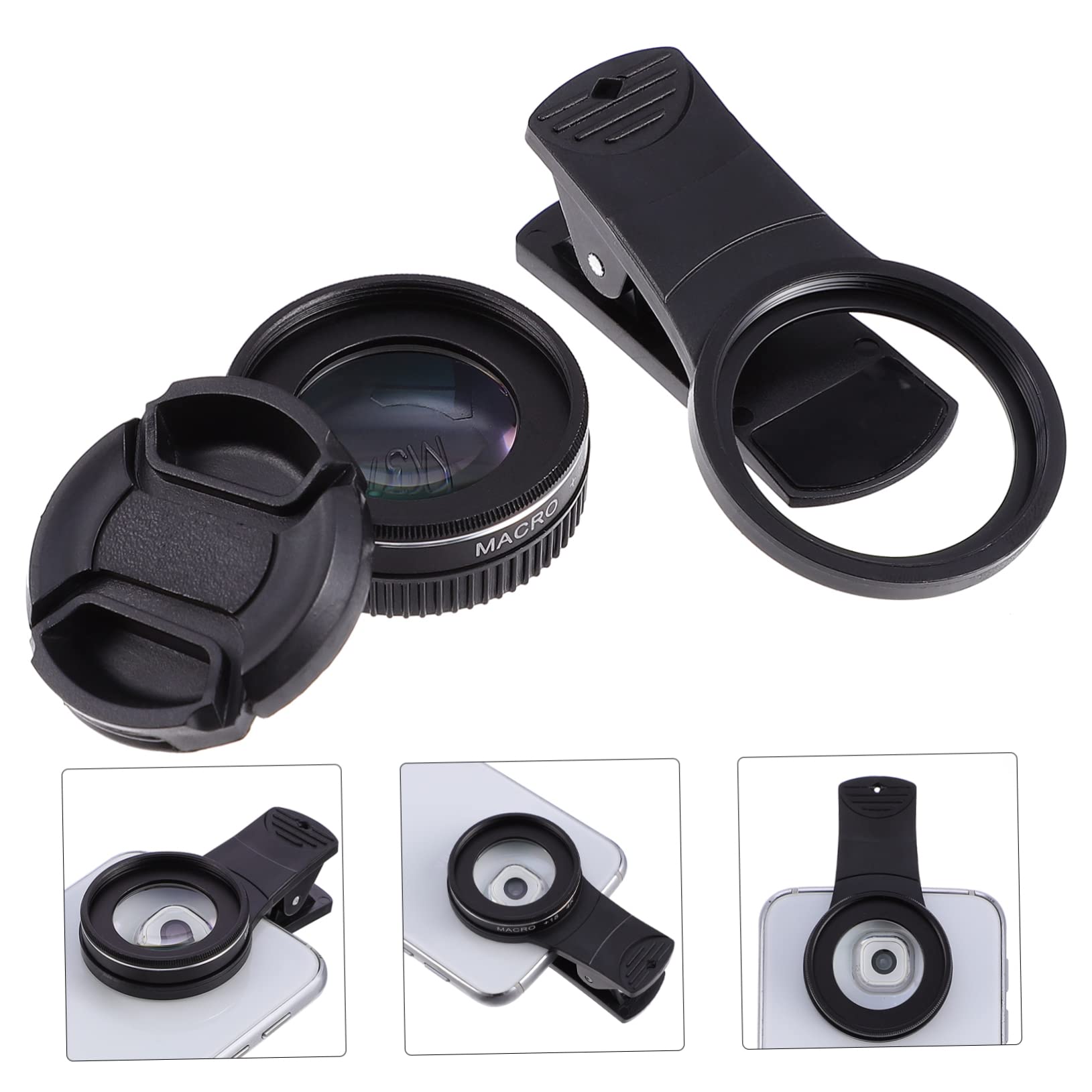 Mikinona 3-teiliges Makroobjektiv-Set Für Telefonkameras 37 Mm Weitwinkelobjektiv Keine Verzerrung (15x/30x)