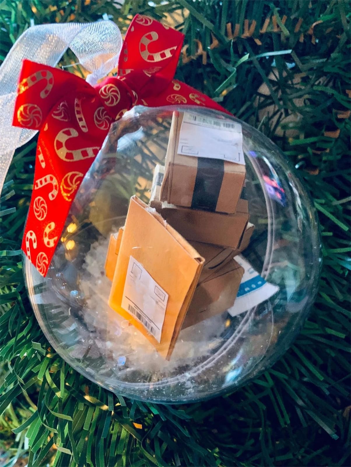 Christmas Tree Ornament, Christmas Mini Packages Ornament, Christmas Tree Small Gift Boxes Hanging Decorations Ornaments Party Favors (A)