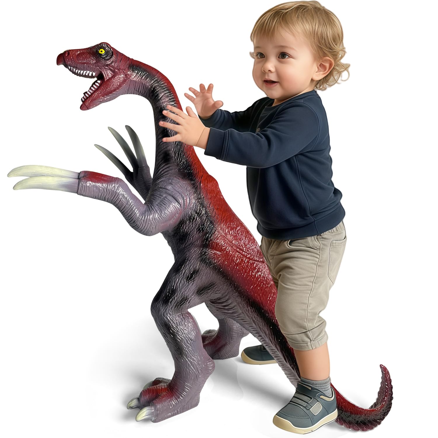 Big Therizinosaurus 29 inch, Dinosaur Toys for Kids 3-5, Large Inflatable Dinosaur Toys for Kids Toddler Party Favors, Birthday Gifts for Boys Girls