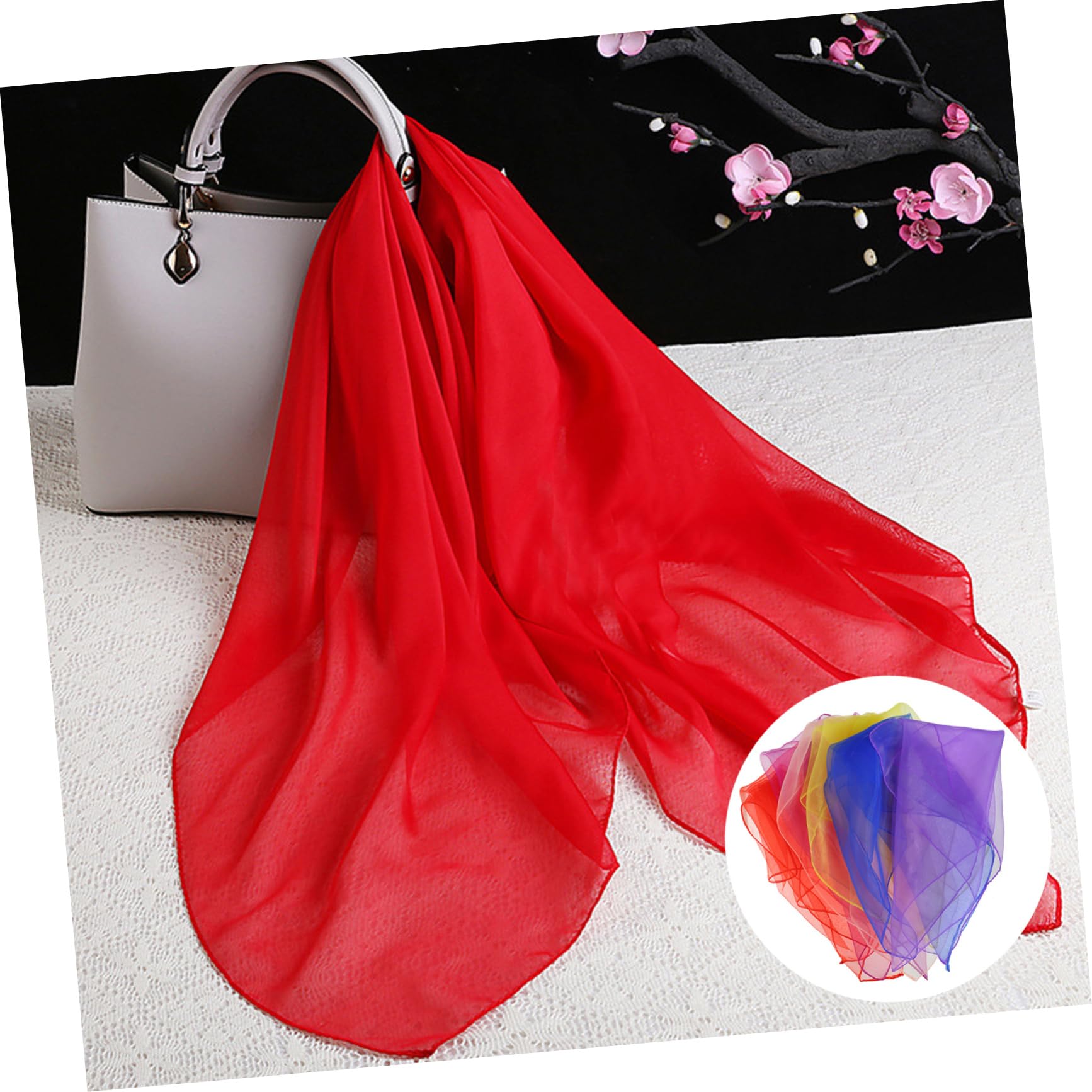 BESPORTBLE 6pack Candy Colored Juggling Scarves for Kids Dance Play Dancing Scarves Bright Colors