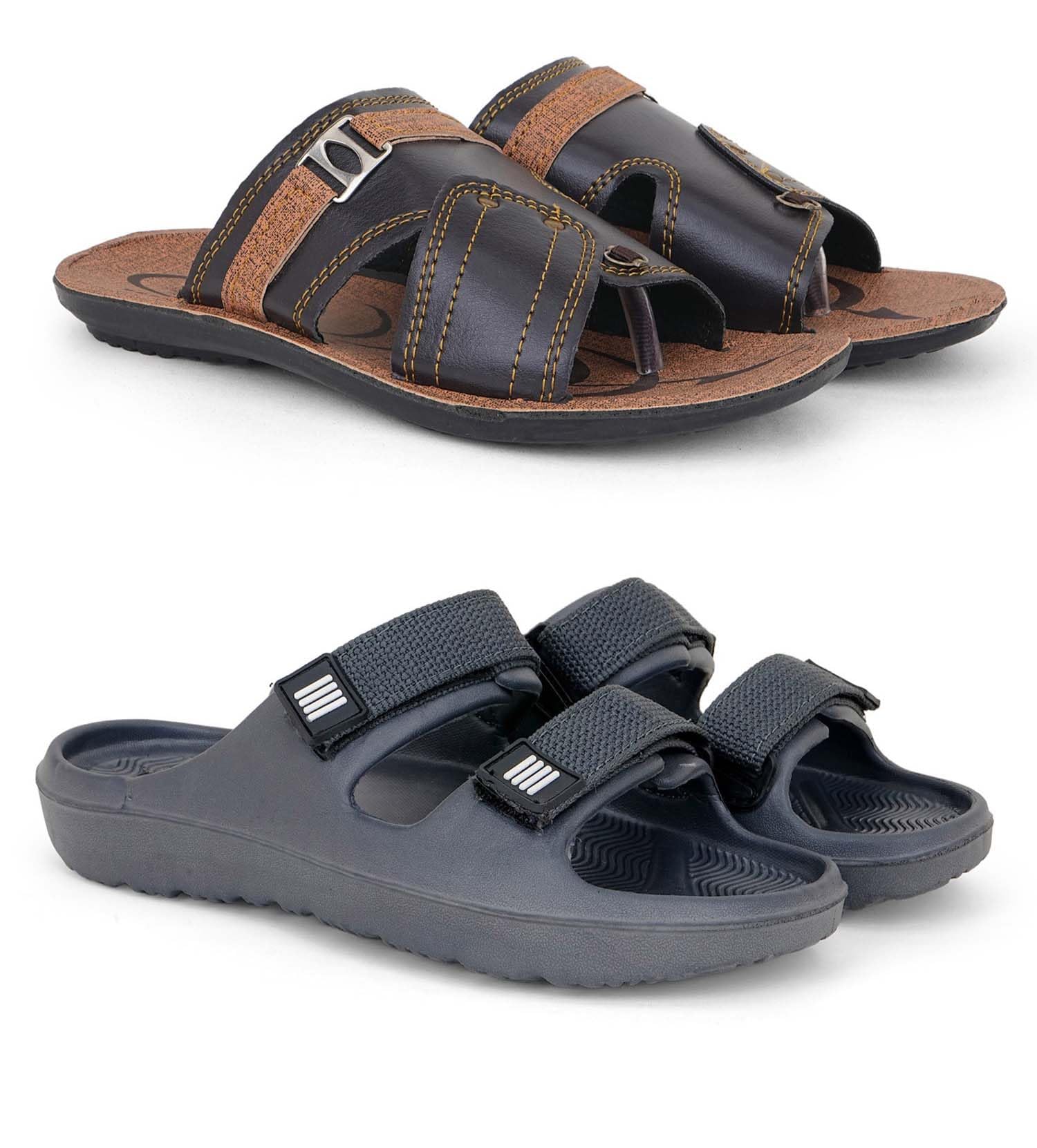 pampy angel Slipper/Flip Flops/Slides/Clogs/Sandals for Men, Comfortable & Light Weight| Stylish & Anti-Skid | Casual Waterproof & Everyday Flip Flops for Men & Boys Combo Pack of 2-picture-38