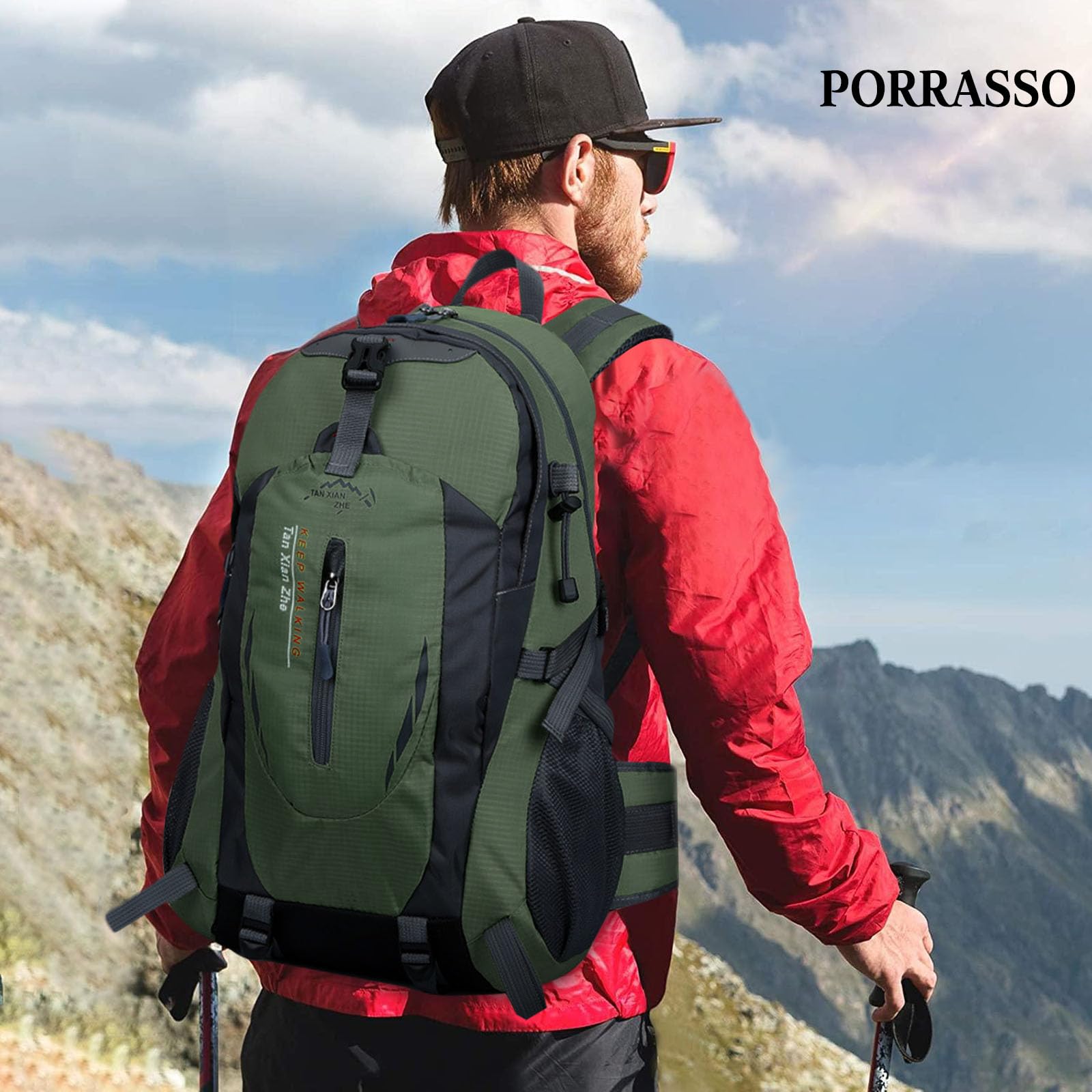 40L Zaino da Trekking Impermeabile Hiking Backpack per Donna Uomo - Ciclismo Arrampicata Sport