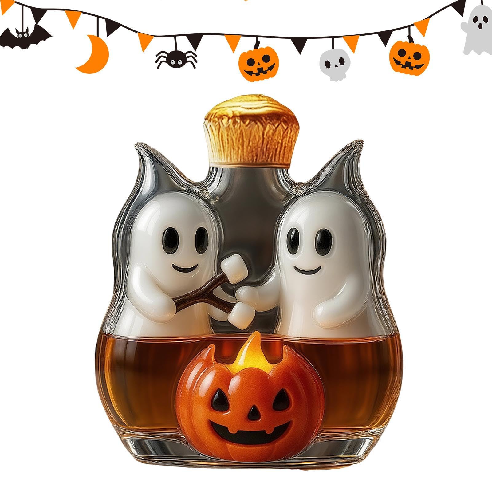 Décanteur d'Halloween en verre soufflé de haute qualité pour spiritueux fins
