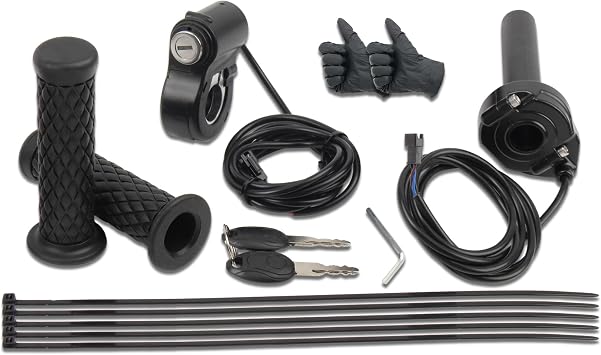 ABCERRS Twist Throttle Grips Switch Line Throttle Cable Kit Compatible with Electric Dirt Bike Q20 Q20Pro H20 H26Pro