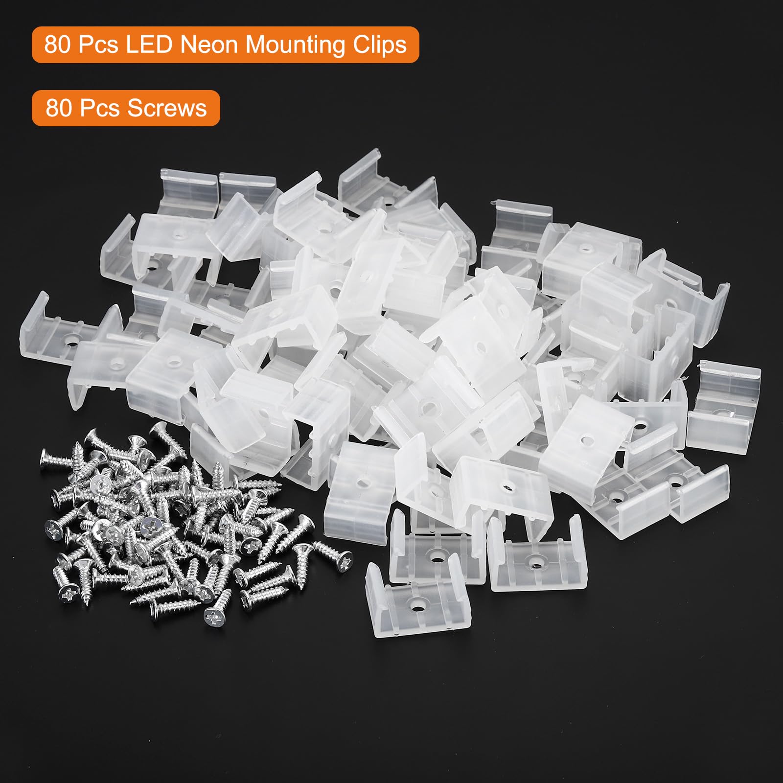 uxcell LED Neon Mounting Clips Holder Mounting Bracket Support Fixing Clamps Fit 18mm to 20mm Silicone LED Neon Strip Lighting - Image 3
