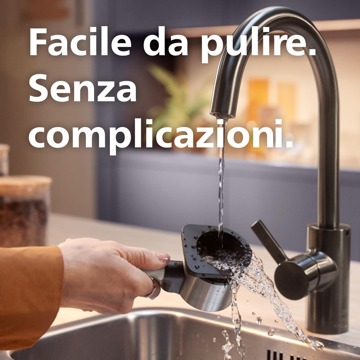 ‎Philips Baristina Macchina Espresso con macinatura, pressatura e preparazione automatica, 16 bar, per Espresso e Lungo, compatta, Nero con Portafiltro Nero, macinacaffè integrato BAR305/60