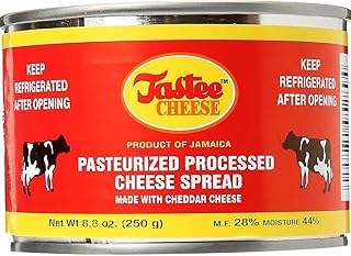 Tastee Cheese Spread, Pasteurized Processed Cheddar, Product of Jamaica, 8.8 oz, Pack of 2