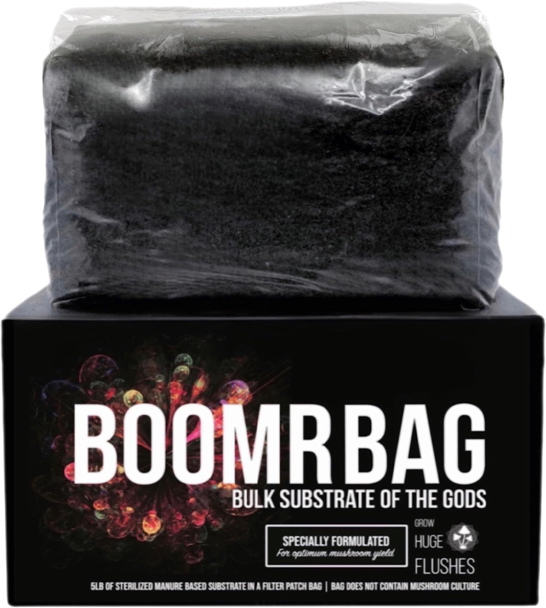 ‘Boomr Bag’ (5 lb) Manure-Based Sterile Mushroom Bulk Substrate | Maximum Yield Formula | Made in USA | Grow Dung-Loving Mushrooms | North Spore