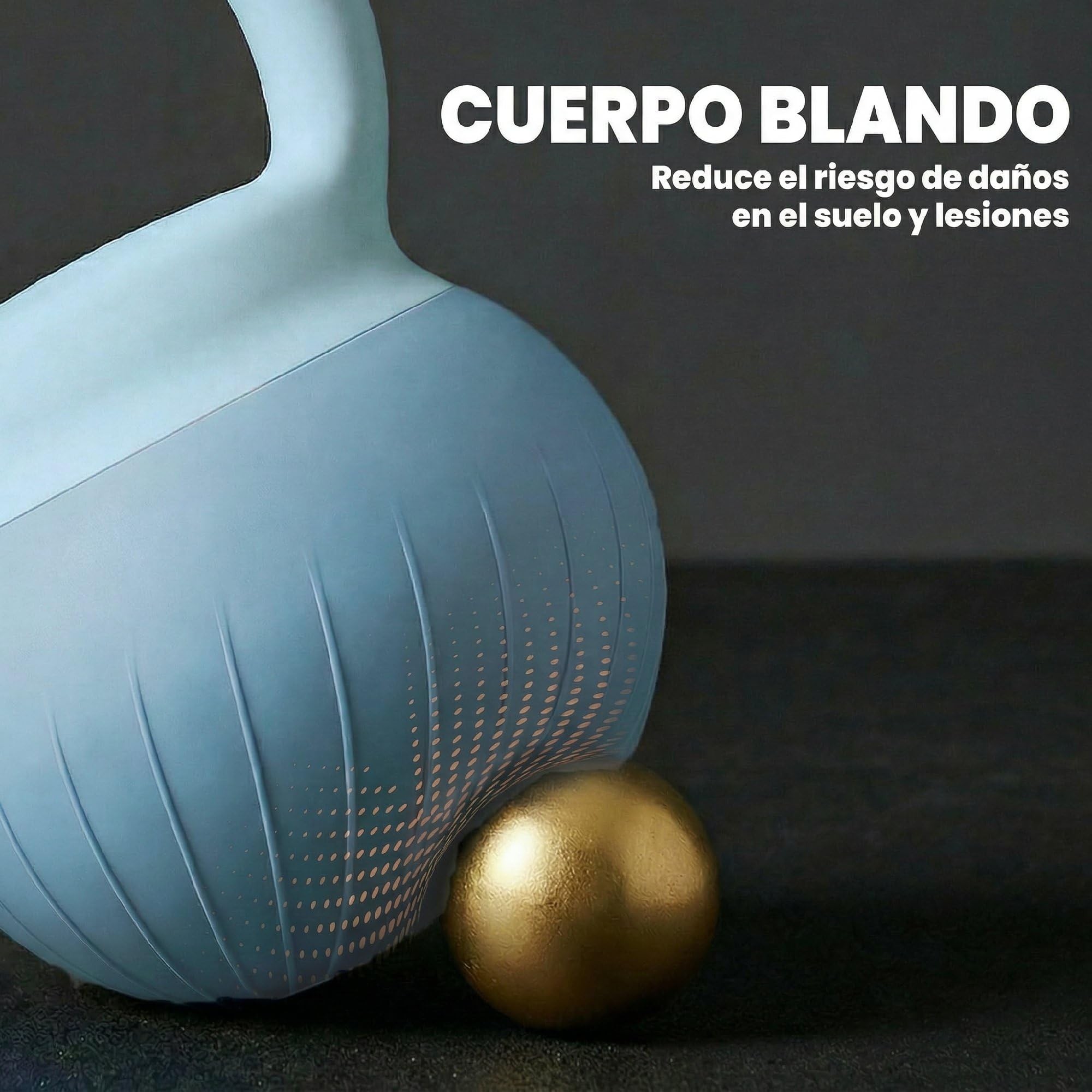 SPORTNOW Pesa Rusa 8 kg, Soft Kettlebell Relleno de Arena Metálica y Mango Antideslizante, para Entrenamiento Culturismo en Casa, Gimnasio, Azul Claro