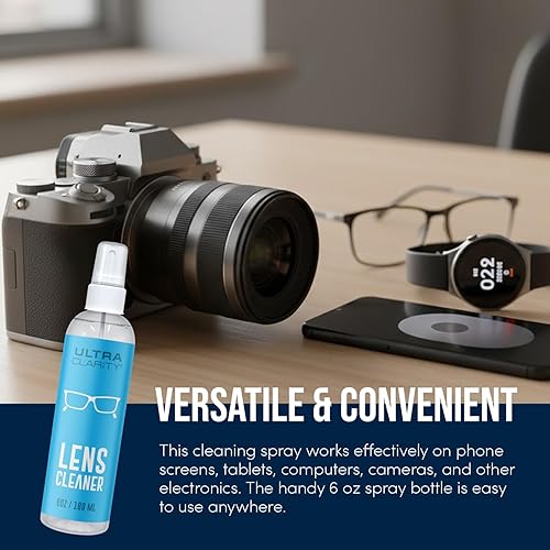 Miniatura 3 de Powered by Nano Magic Spray de limpieza de lentes de 6 onzas (paquete de 1)  Fórmula de grado profesional, sin silicona, para gafas, teléfono,