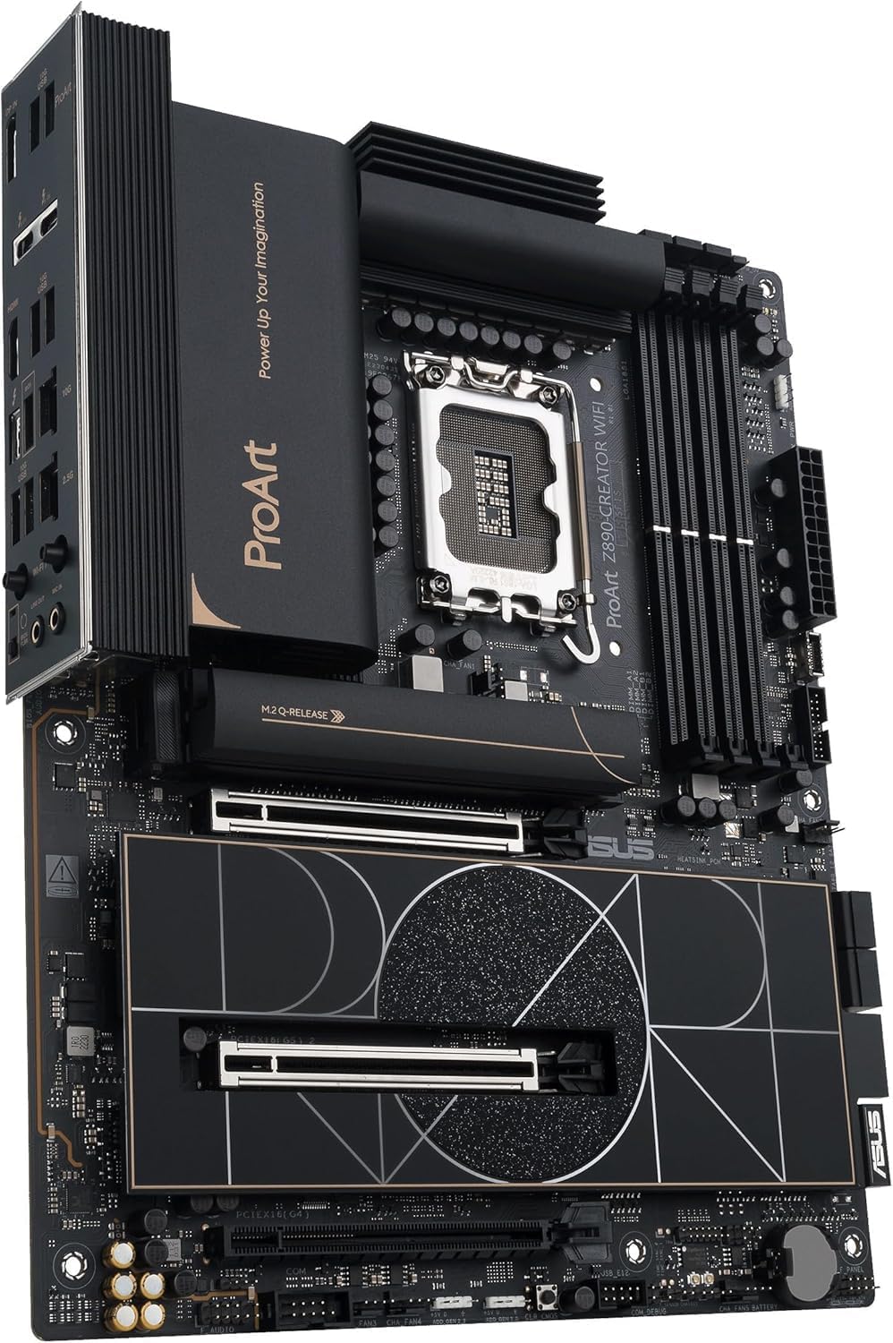 ASUS ProArt Z890-CREATOR WIFI, Intel ATX Motherboard, 16+2 + 1 + 2 Stage, DDR5, PCIe 5.0 Card Slot, Next Generation GPU, 5 M.2 Slots, Two Thunderbolt 5 Type-C Ports, WiFi 7, Black