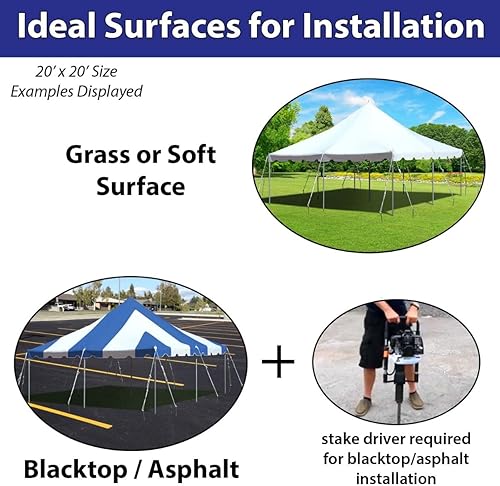 Miniatura 2 de TentandTable Tienda de campaña con toldo de alta calidad de 20 x 30 pies, color blanco, para exteriores, capacidad de 60 a 120 personas para