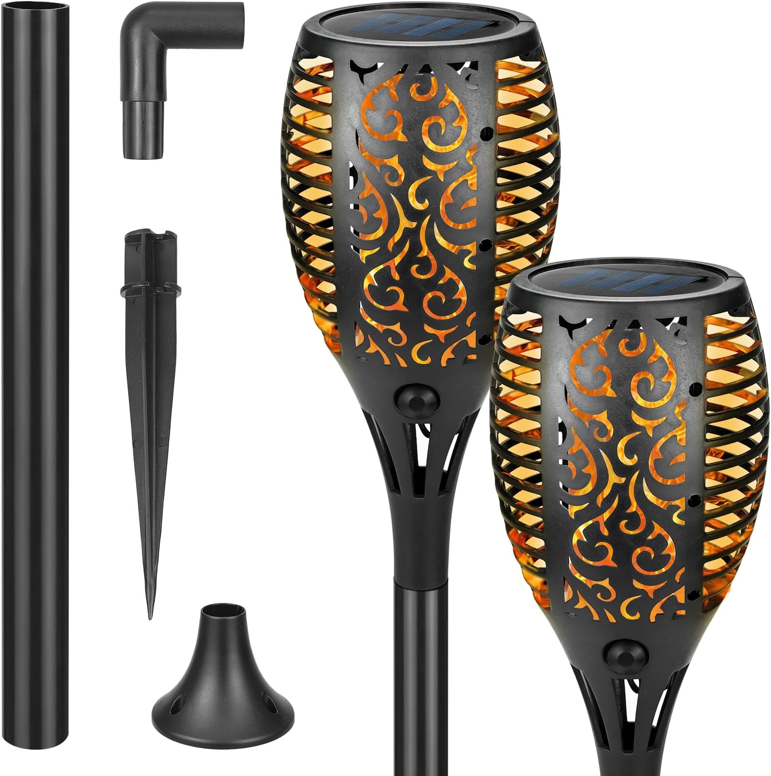 Solar Lights for Outdoor Garden, Pack of 2 33 LED Solar Lamp