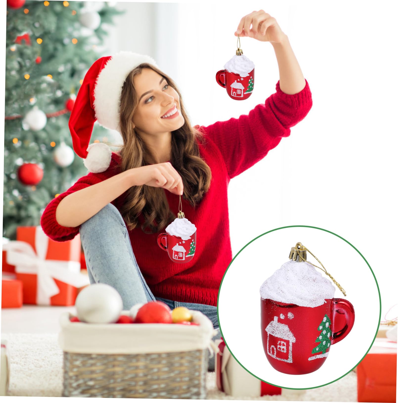 ABOOFAN 5 Set Ciondolo Albero Di Natale Decorazione Festiva Decorazione Festa Dell'albero Di Natale Decorazioni Da Appendere All'albero Di Natale Ciondoli Natalizi 4 Pezzi * 5