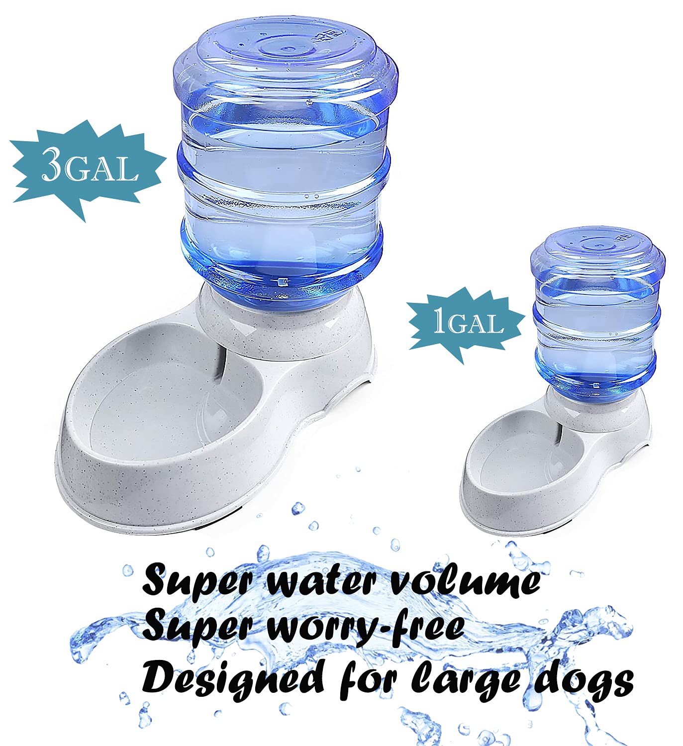 Distributore automatico di acqua per animali domestici, 11 l, grande stazione di erogazione dell'acqua per cani, fontana autoerogante per piccoli cuccioli e gatti e cani