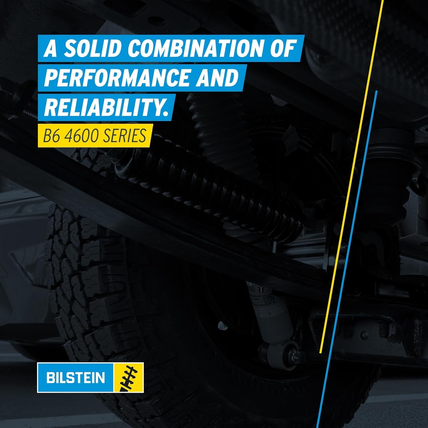 Bilstein Set of Front and Rear B6 4600 Series Shocks with Steering Stabilizer Compatible with 2008-2016 F250/F350 4WD with 0" Lift | Easy Installation | Smooth Performance