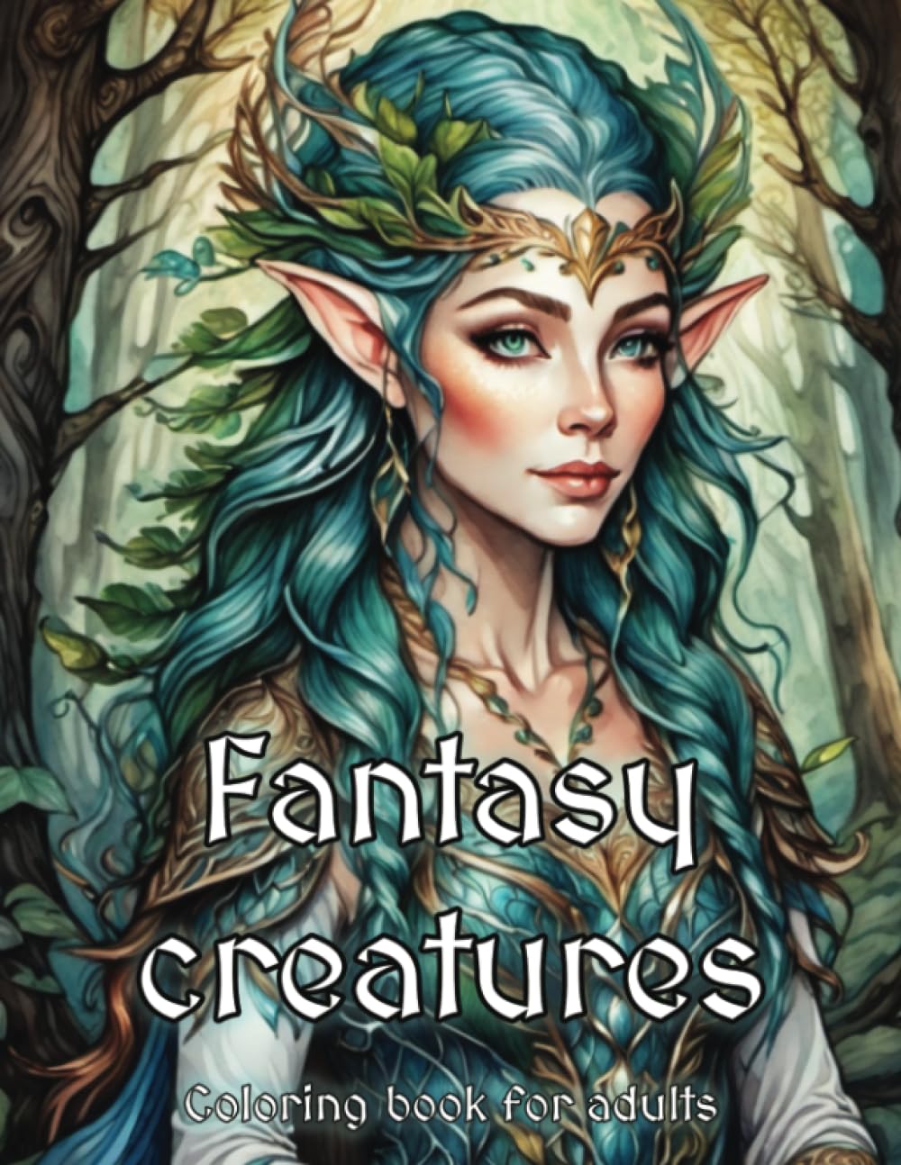 Fantasy creatures, Coloring book for adults, Great for relaxation and stress relief: 50 amazing illustrations