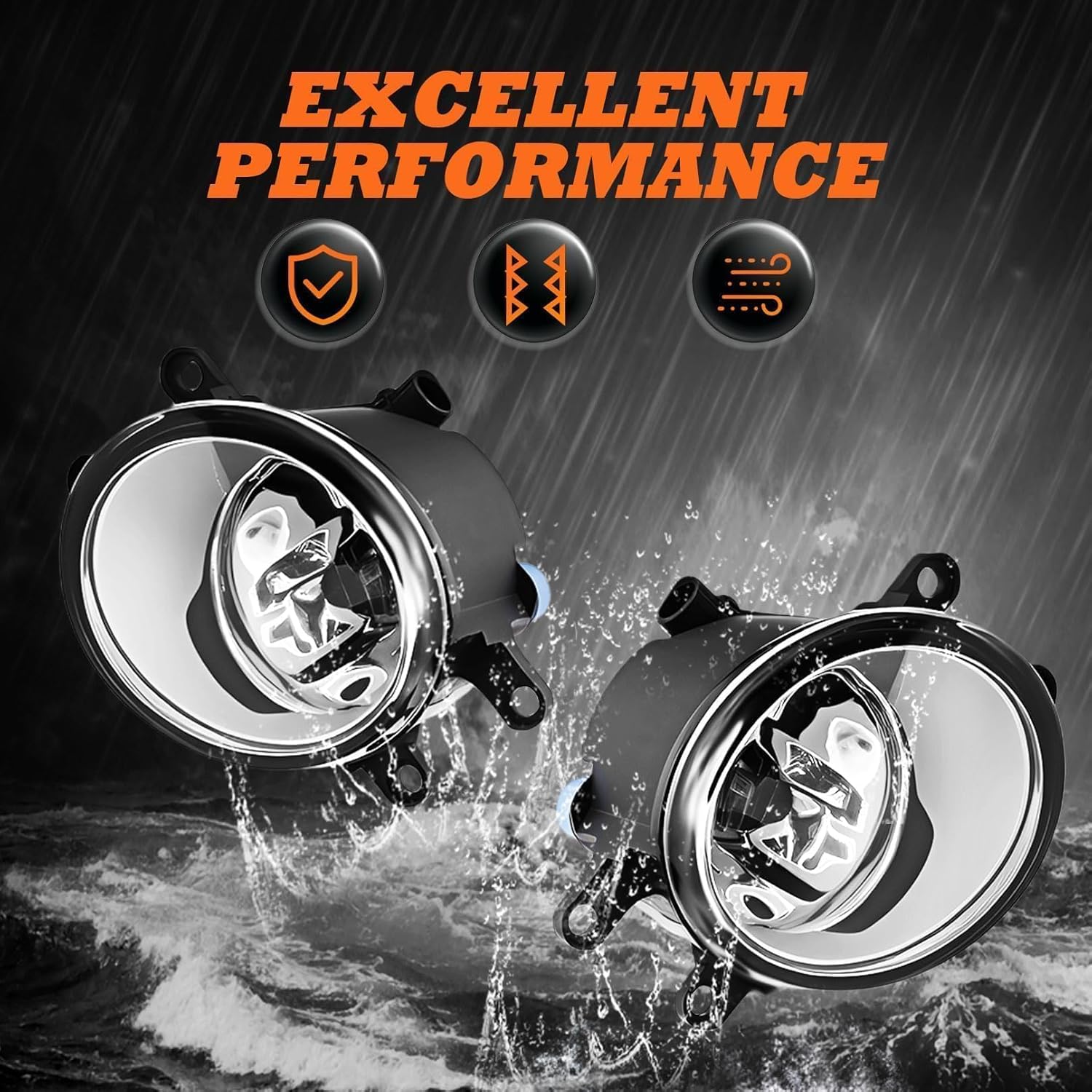 Fog Lights Assembly Compatible with Corolla 2011 2012 2013 Pair Front Fog Lamp w/Bezel & Wiring Harness Switch 8148202200 8148102210 Driver and Passenger Side