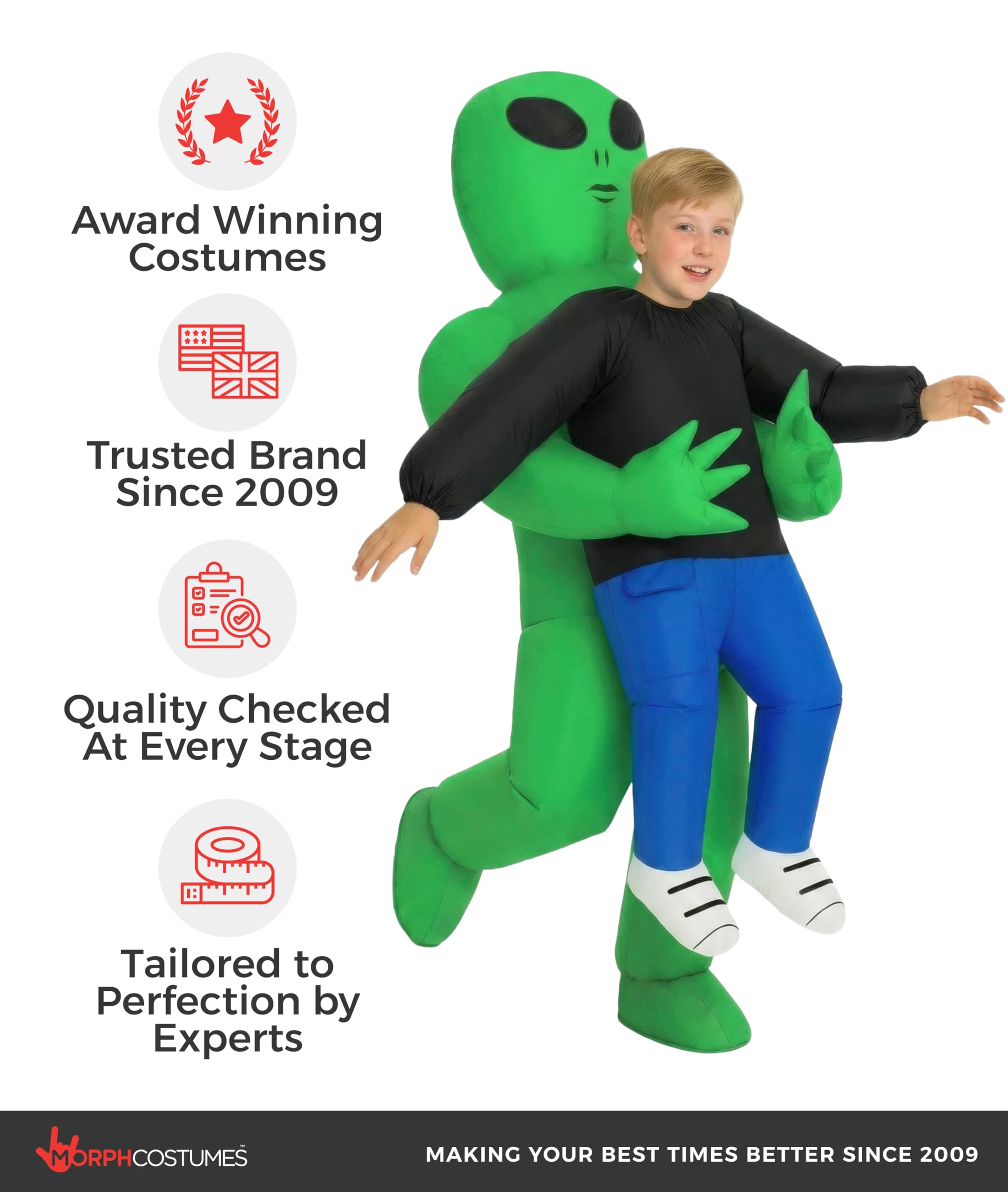 Morph Alien Kostüm Kinder, Karneval Kostüm Alien, Aufblasbares Kostum Kinder, Karneval Kostum Aufblasbar, Faschingskostüme Kind Junge & Mädchen