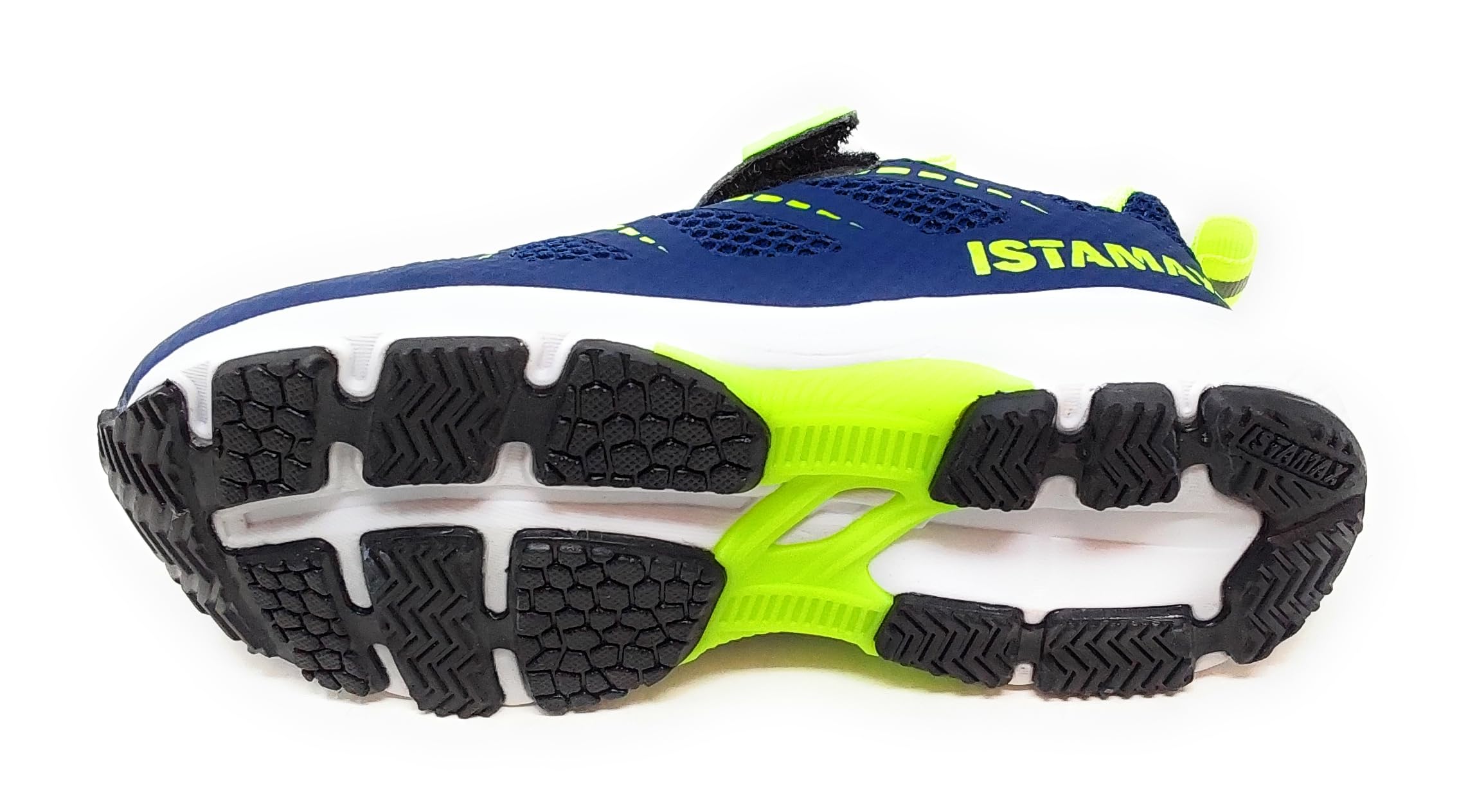 Scarpa Sportiva Modello IMAA3807 Blu Giallo Neon a Lacci Elastici e Strappo