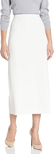 Kasper Women's Stretch Crepe Column Skirt, Vanilla Ice, 18